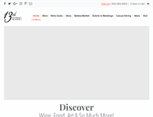 Tablet Screenshot of 13thstreetwinery.com